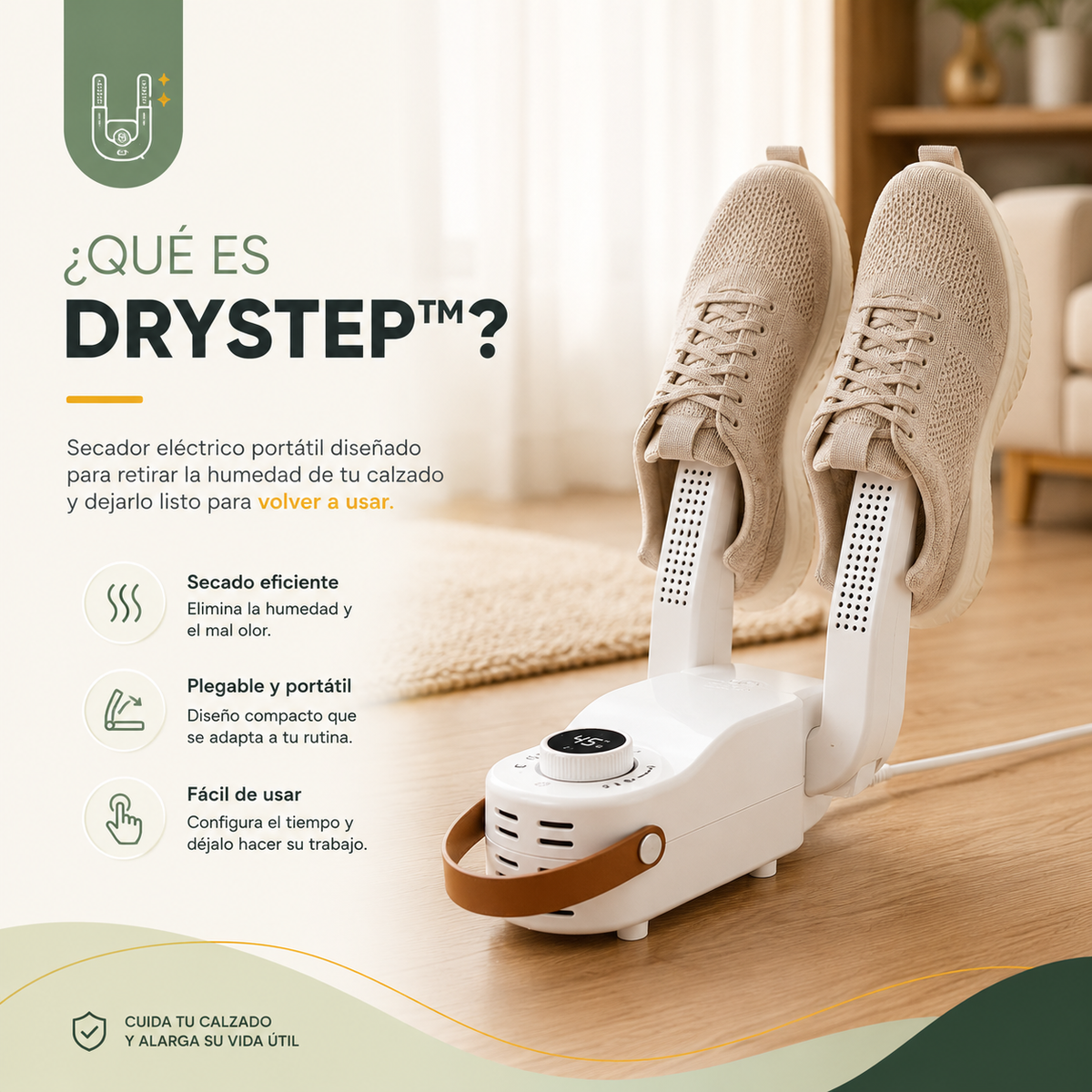 DRY STEP™ - Secador eléctrico portátil para calzado