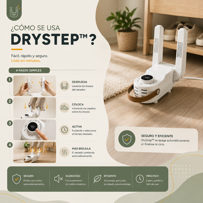DRY STEP™ - Secador eléctrico portátil para calzado
