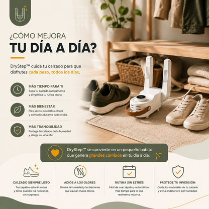 DRY STEP™ - Secador eléctrico portátil para calzado