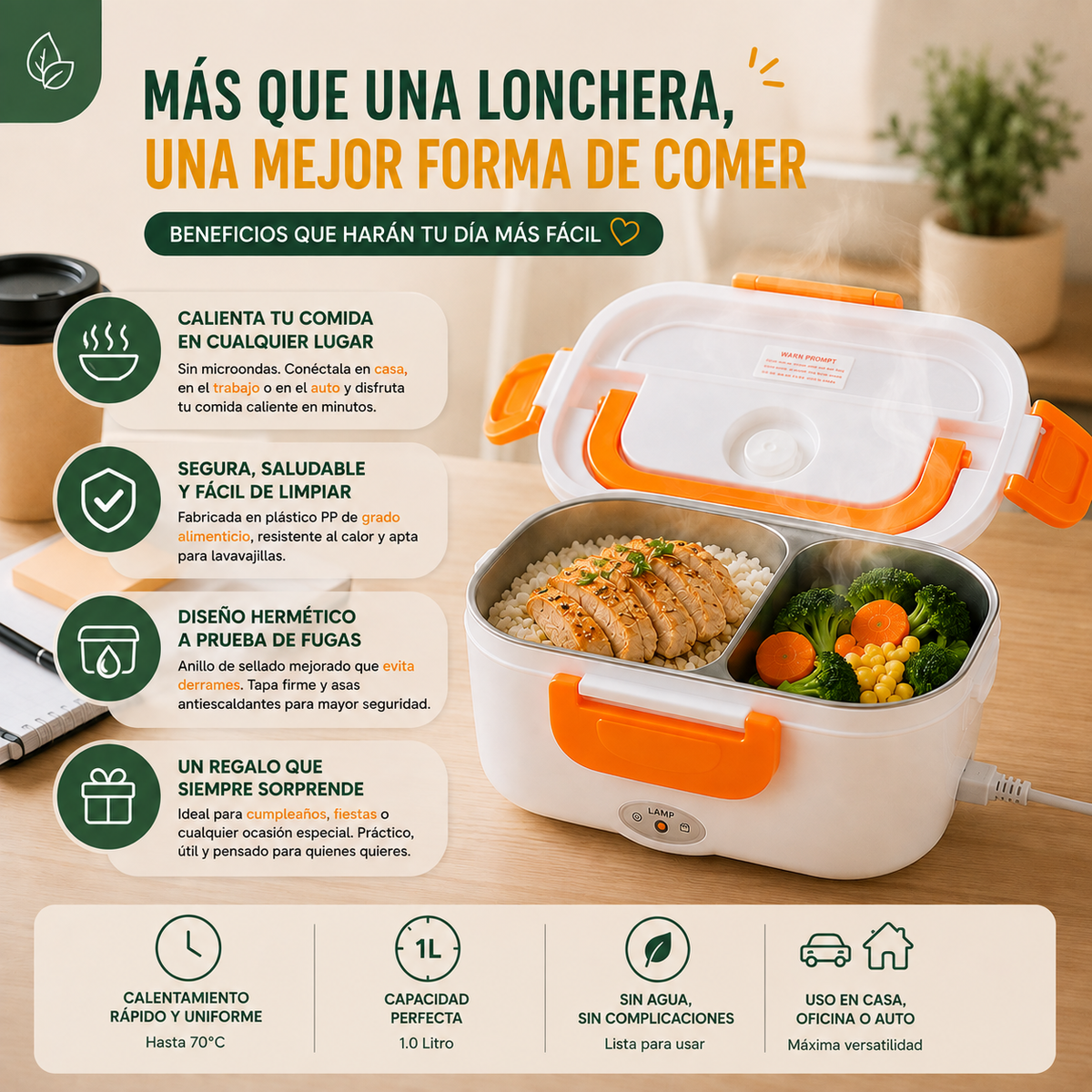 HOT LUNCH™ - Lonchera Eléctrica Portátil