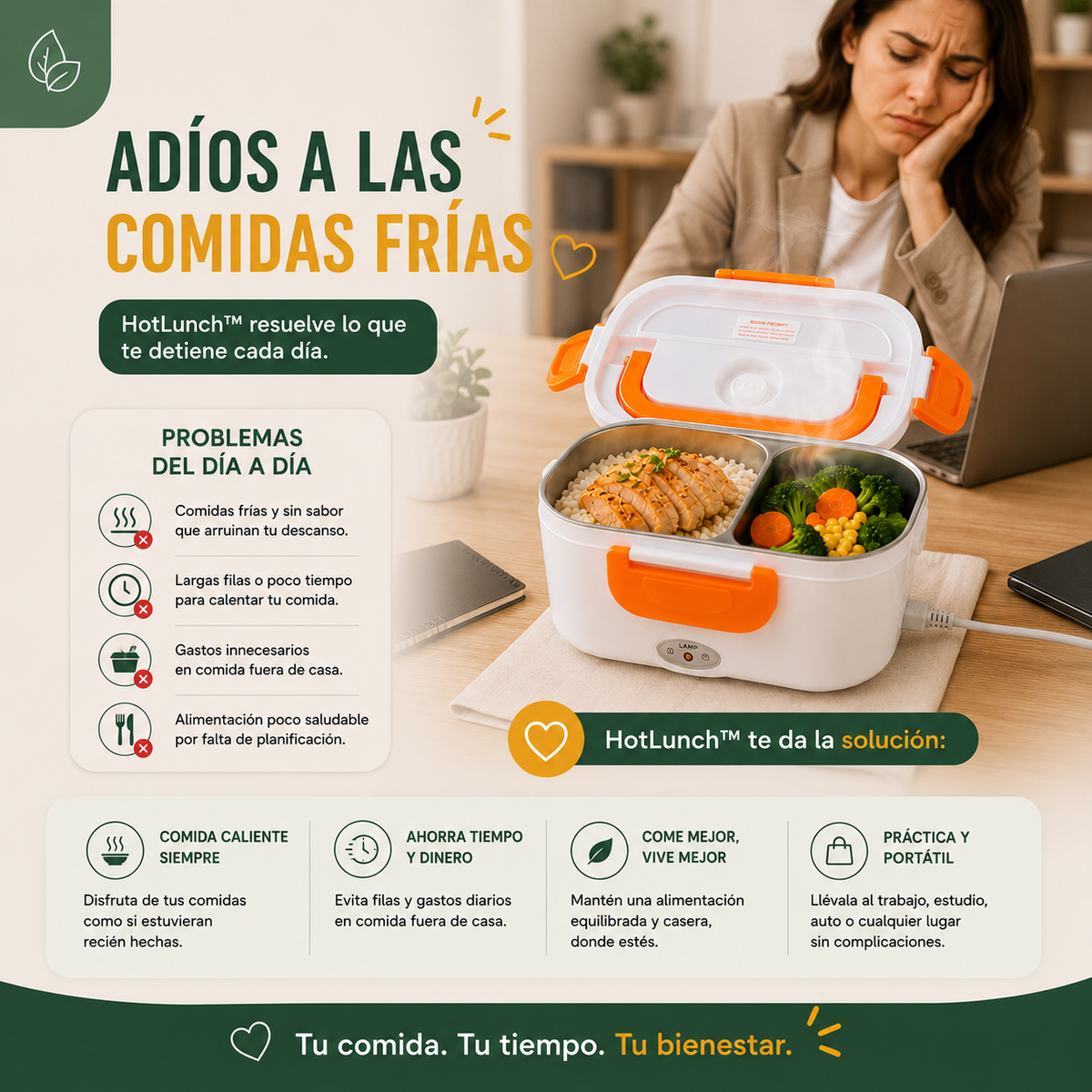HOT LUNCH™ - Lonchera Eléctrica Portátil