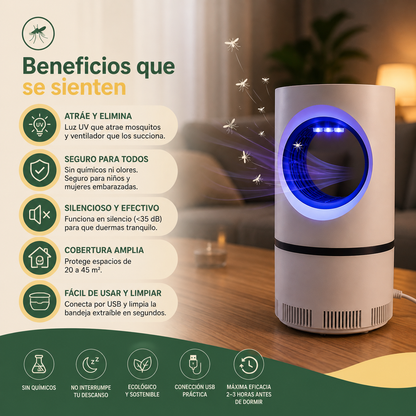 MOSQUI ZAP™ -  Lampara LED anti mosquitos