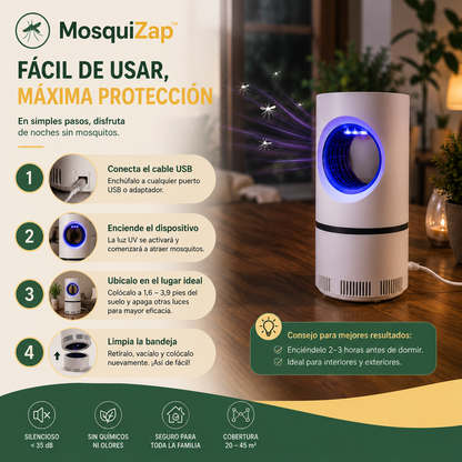 MOSQUI ZAP™ -  Lampara LED anti mosquitos
