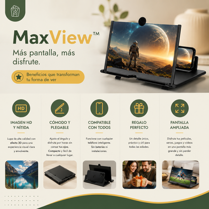 MAX VIEW™ - Cine Portátil para Smartphone