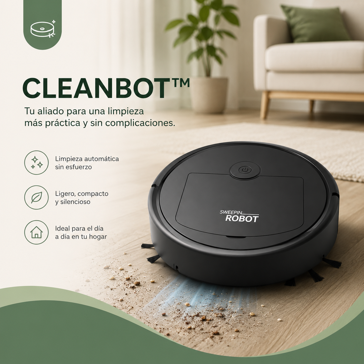 CLEAN BOT™ - Aspiradora Robot