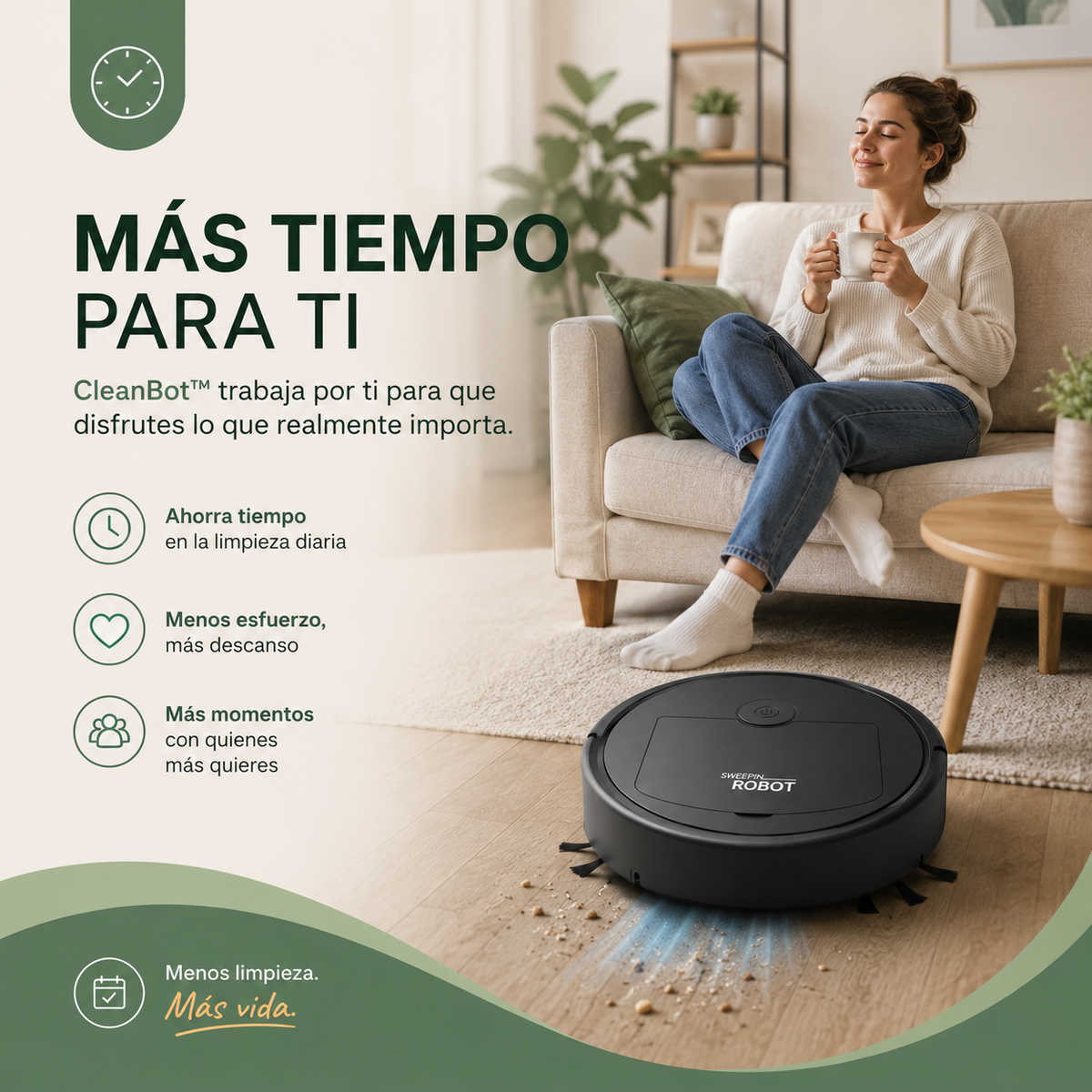 CLEAN BOT™ - Aspiradora Robot