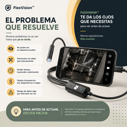 FLEX VISION™ - Cámara Endoscopio Digital para Smartphone