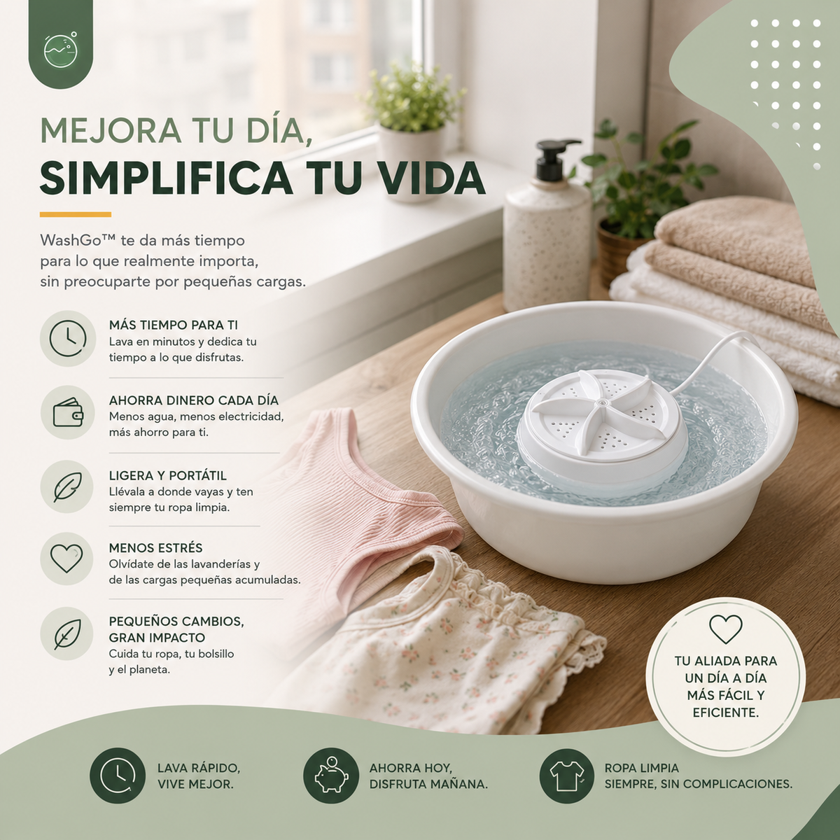 WASH GO™ -  Mini lavadora portátil