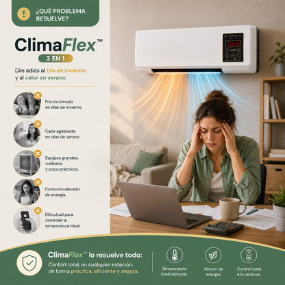 CLIMA FLEX™ -  Calefactor y ventilador eléctrico