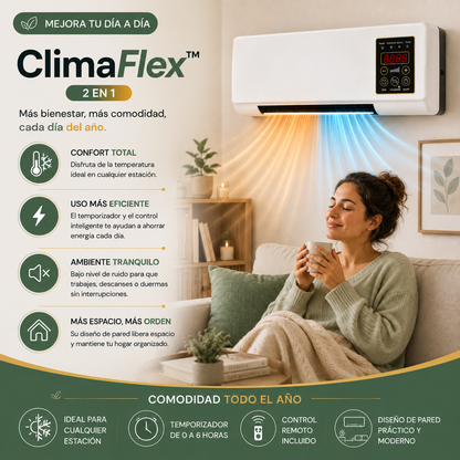 CLIMA FLEX™ -  Calefactor y ventilador eléctrico